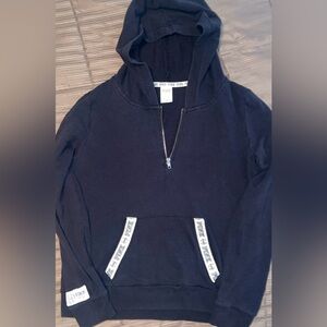 PINK Victoria's Secret Black Hoodie with Half-Zip